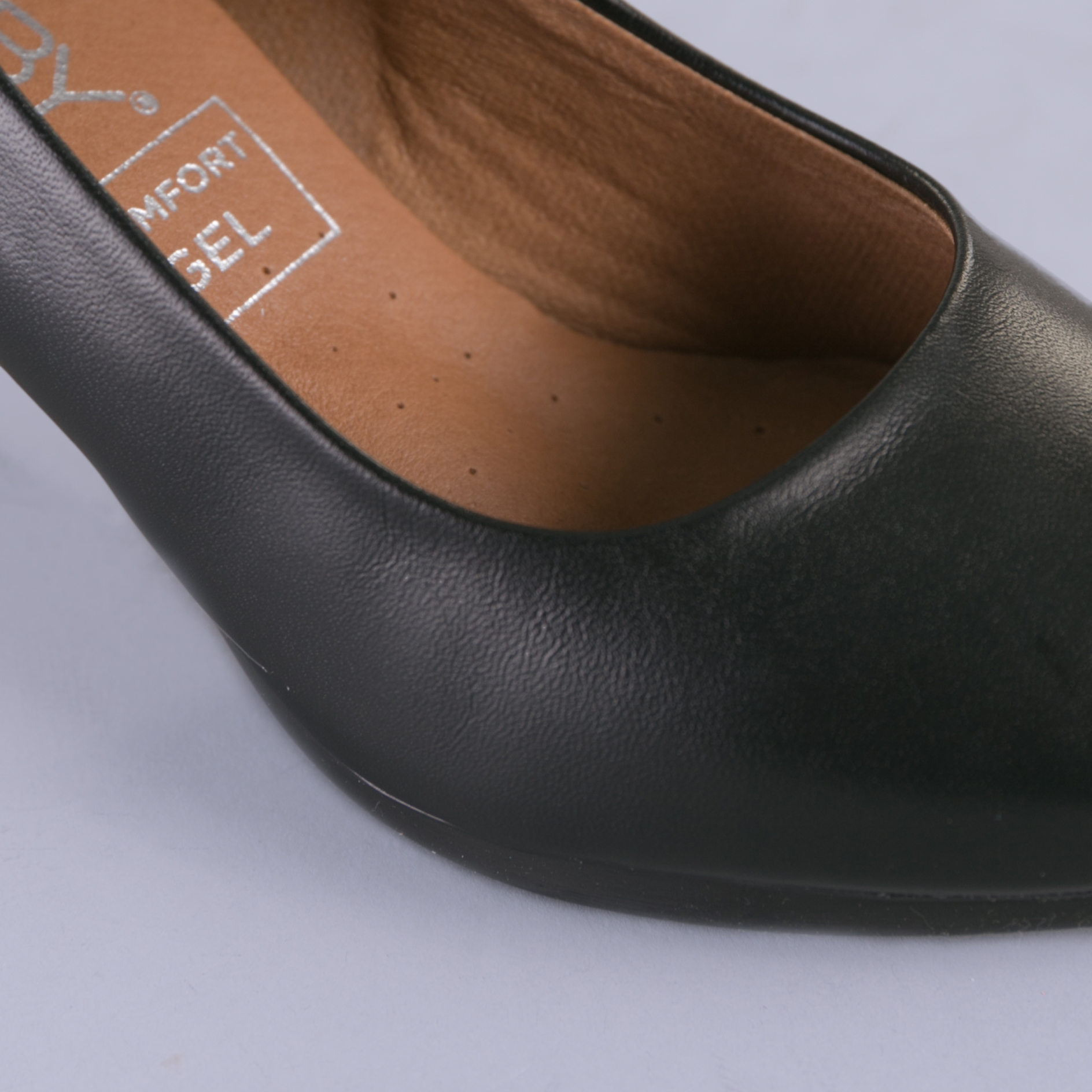 Pantofi dama piele cu toc Tesa negri, 4 - Kalapod.net